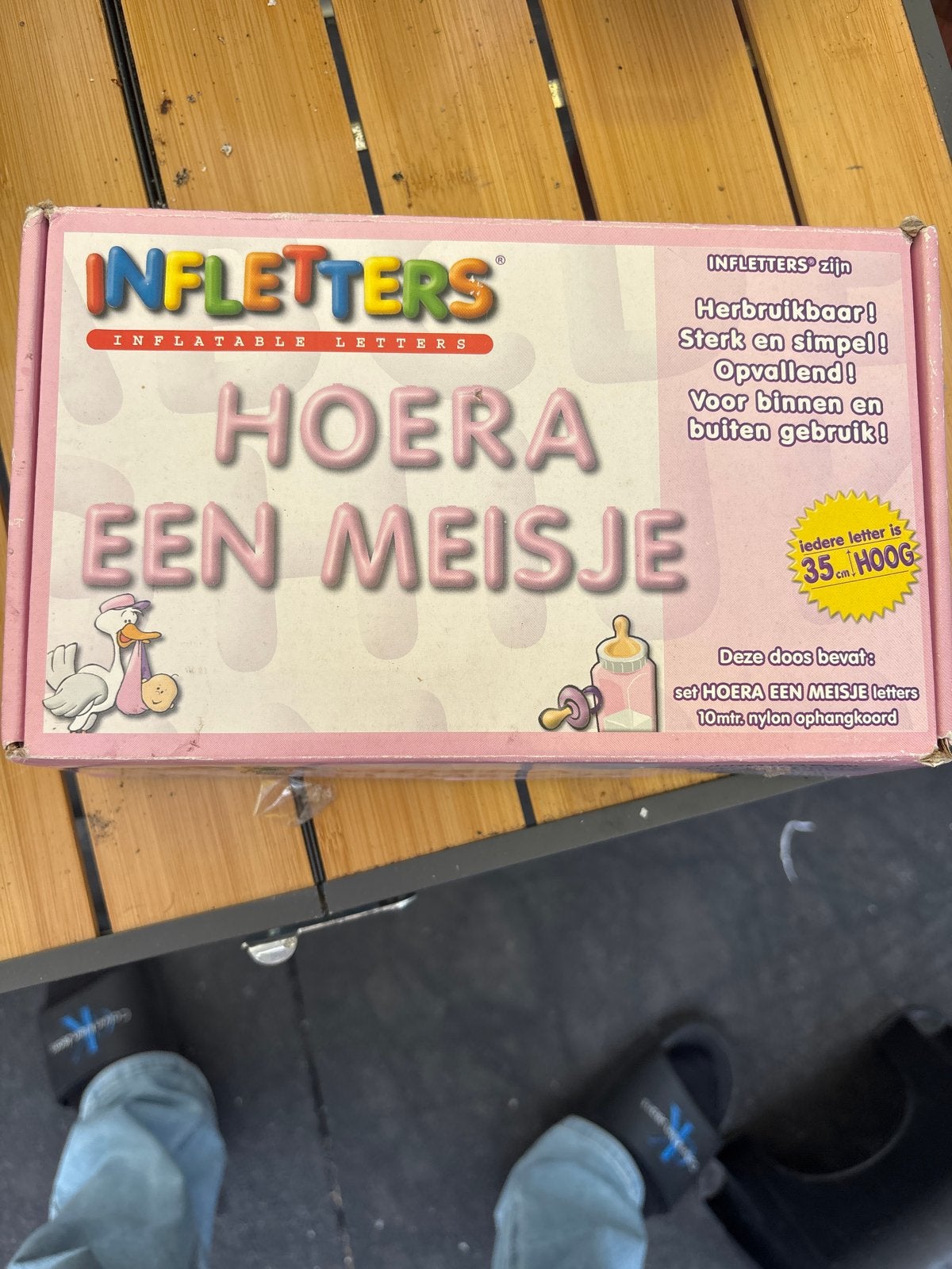 Inflatters Hoera een Meisje - Opblaasbare Letters, Ophalen, Nieuw, Versiering, Geboorte of Huwelijk