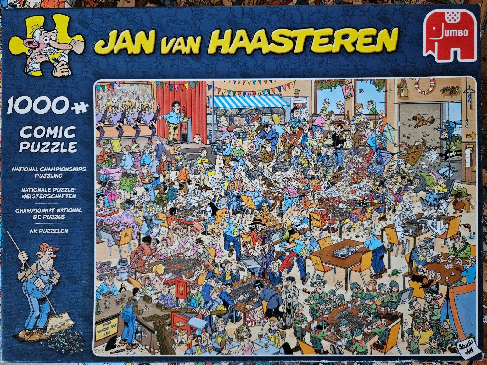 Jan van Haasteren 999 stukjes - NK puzzelen, Ophalen of Verzenden, 500 t/m 1500 stukjes, Gebruikt, Legpuzzel