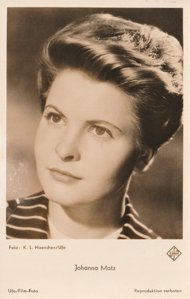 Oude Kaart Johanna Matz, Verzenden, 1940 tot 1960, Ongelopen, Sterren en Beroemdheden
