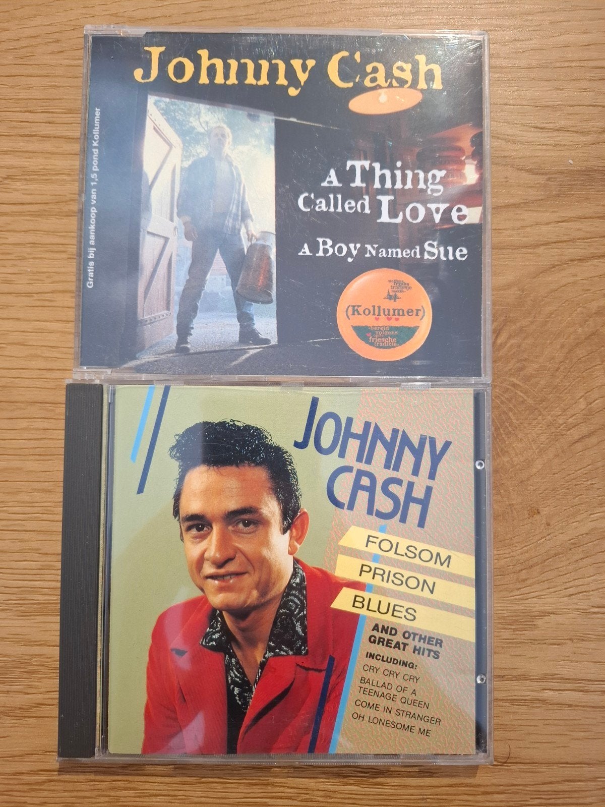 Johnny Cash CD's: Folsom Prison Blues & A Thing Called Love, Ophalen of Verzenden, Gebruikt, Album, Inclusief doosje