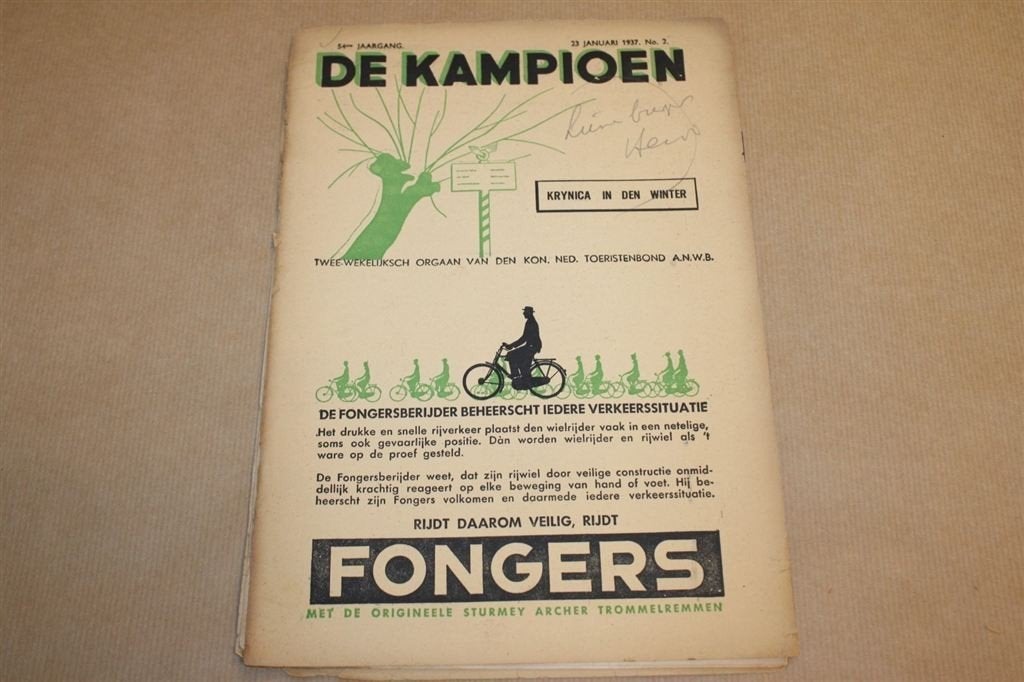 De Kampioen - 23 januari 1937, Ophalen of Verzenden, 1920 tot 1940, Knipsel(s)