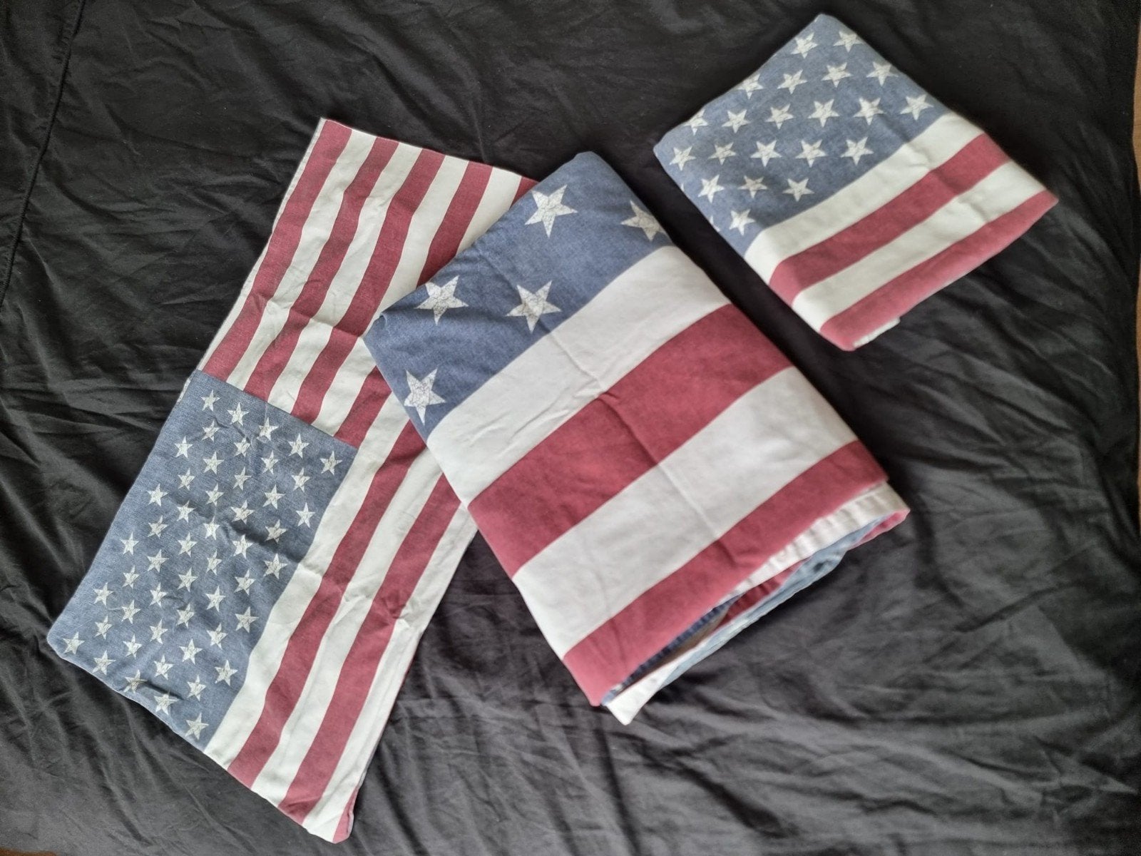 Dekbedovertrek + kussenslopen Amerikaans vlag design 190x190, Ophalen of Verzenden, Tweepersoons, Dekbedovertrek