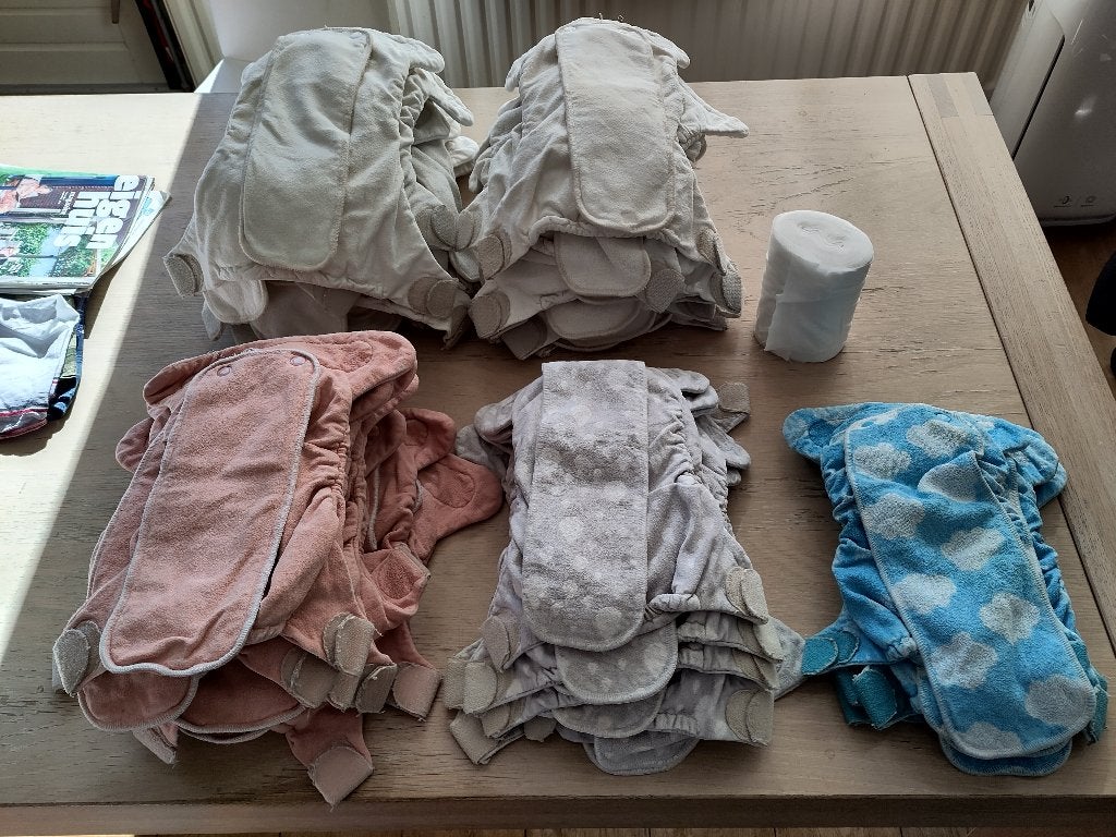 Popolini / Totsbots wasbare luiers maat 1 en 2., Ophalen of Verzenden, Gebruikt, Overige typen, Overige merken