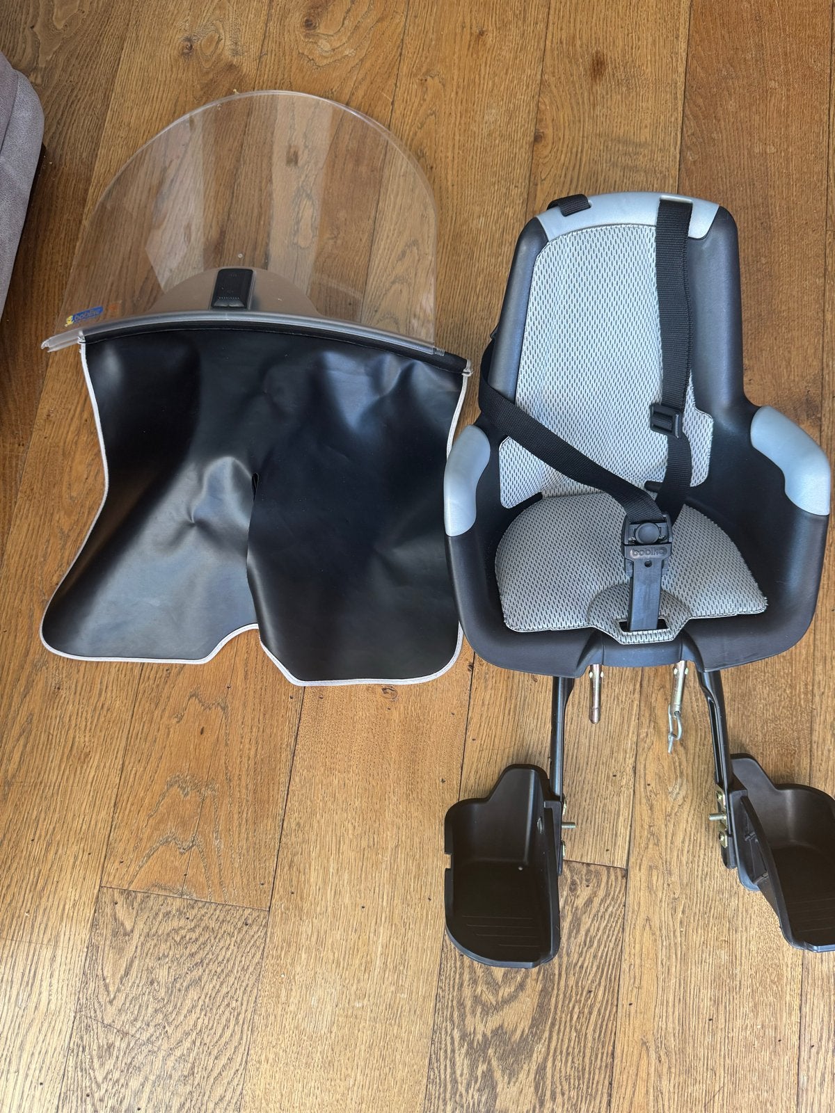 Bobike voorzitje met windscherm, Fietsen en Brommers, Voorzitje, Ophalen of Verzenden, 0 t/m 13 kg, Gebruikt