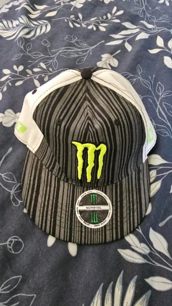 Monster Energy Hoed - Zwart/Wit met Groen Logo, Kleding | Heren, Ophalen, Gedragen, Monster Energy, Hoed