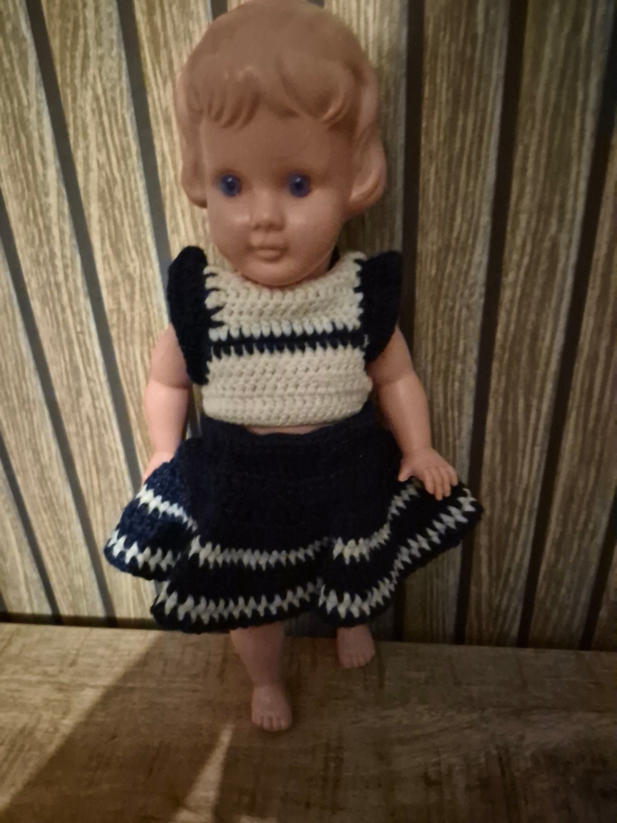 oud popje 30cm Bieden, Verzenden
