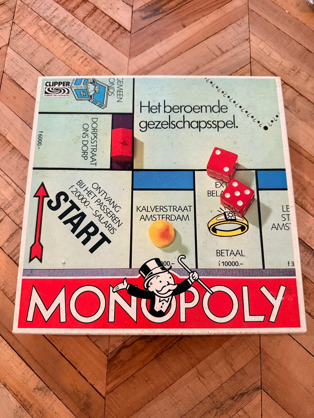 Vintage monopoly spel, Vijf spelers of meer, Ophalen of Verzenden, Gebruikt