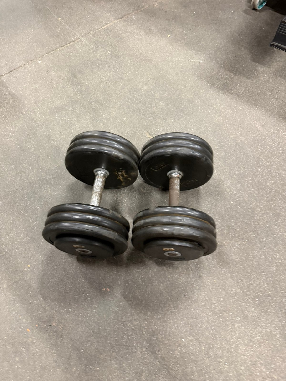 2x28kg Rubbberen Vaste Dumbells, Ophalen, Gebruikt, Dumbbell
