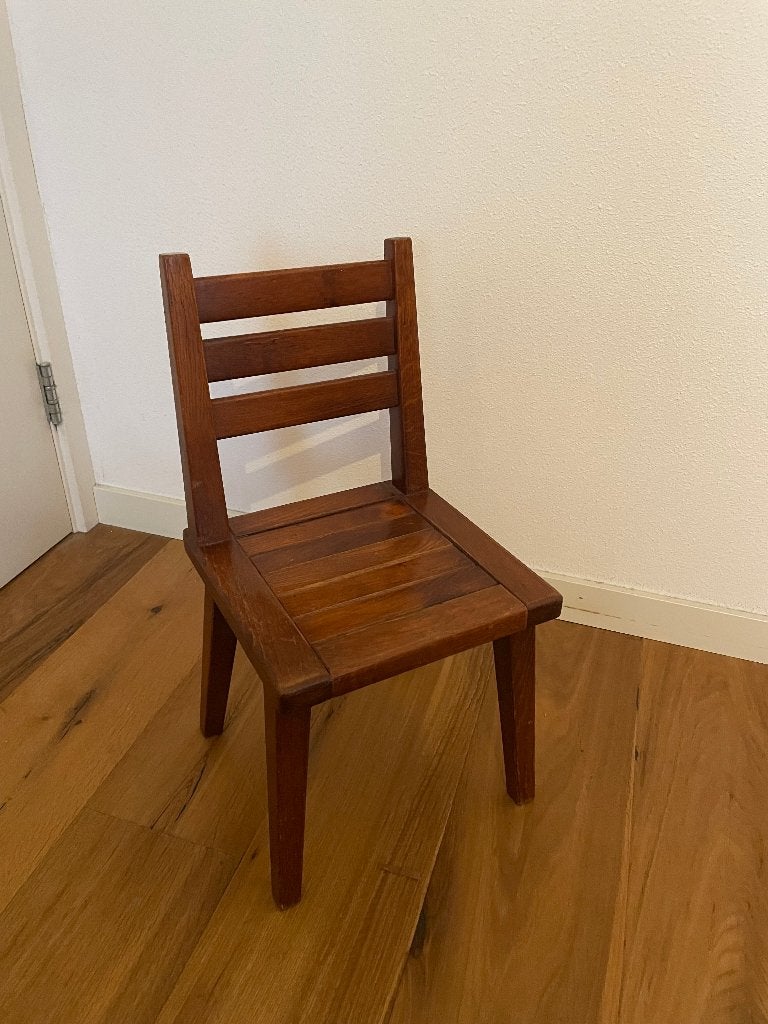 Vintage houten peuterstoeltje, Kinderen en Baby's, Ophalen of Verzenden, Gebruikt, Stoel(en)