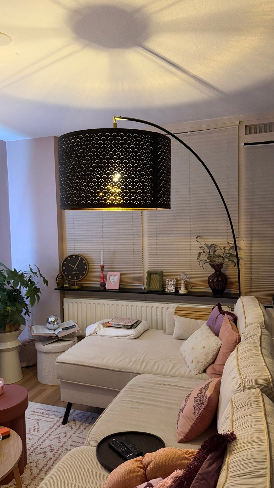 IKEA Skaftet vloerlamp met Nymö lampenkap, Ophalen, E27 (groot), Zo goed als nieuw, Metaal