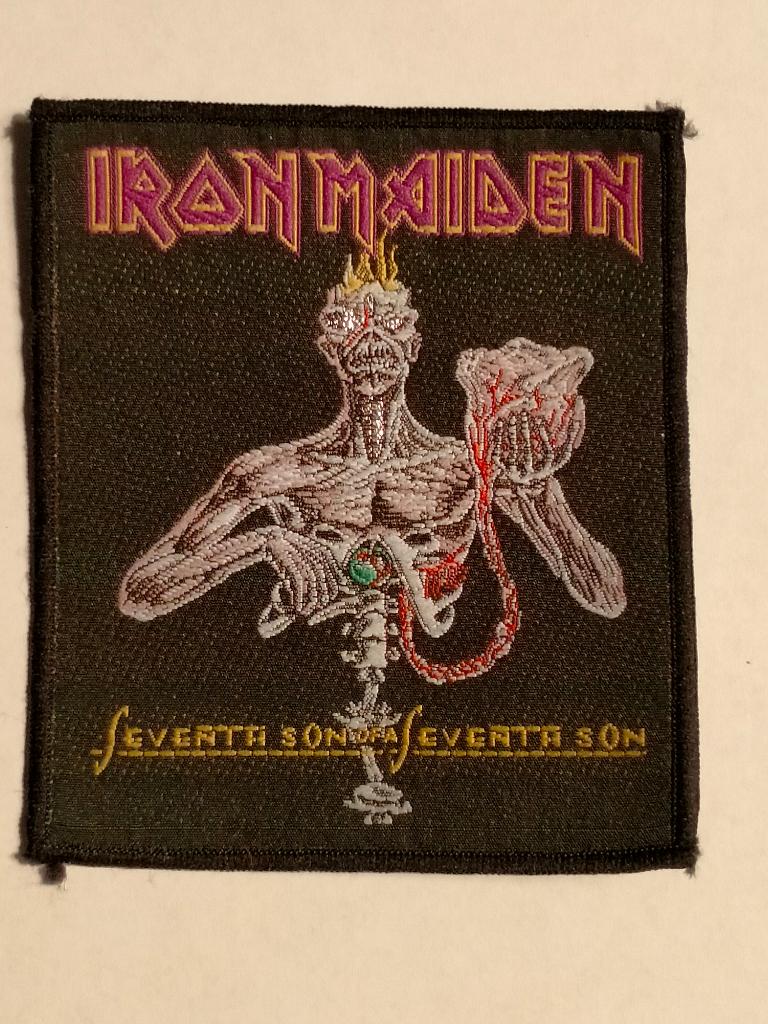 Iron Maiden Seventh Son vintage heavy metal rock patch, Verzamelen, Ophalen of Verzenden, Zo goed als nieuw, Kleding
