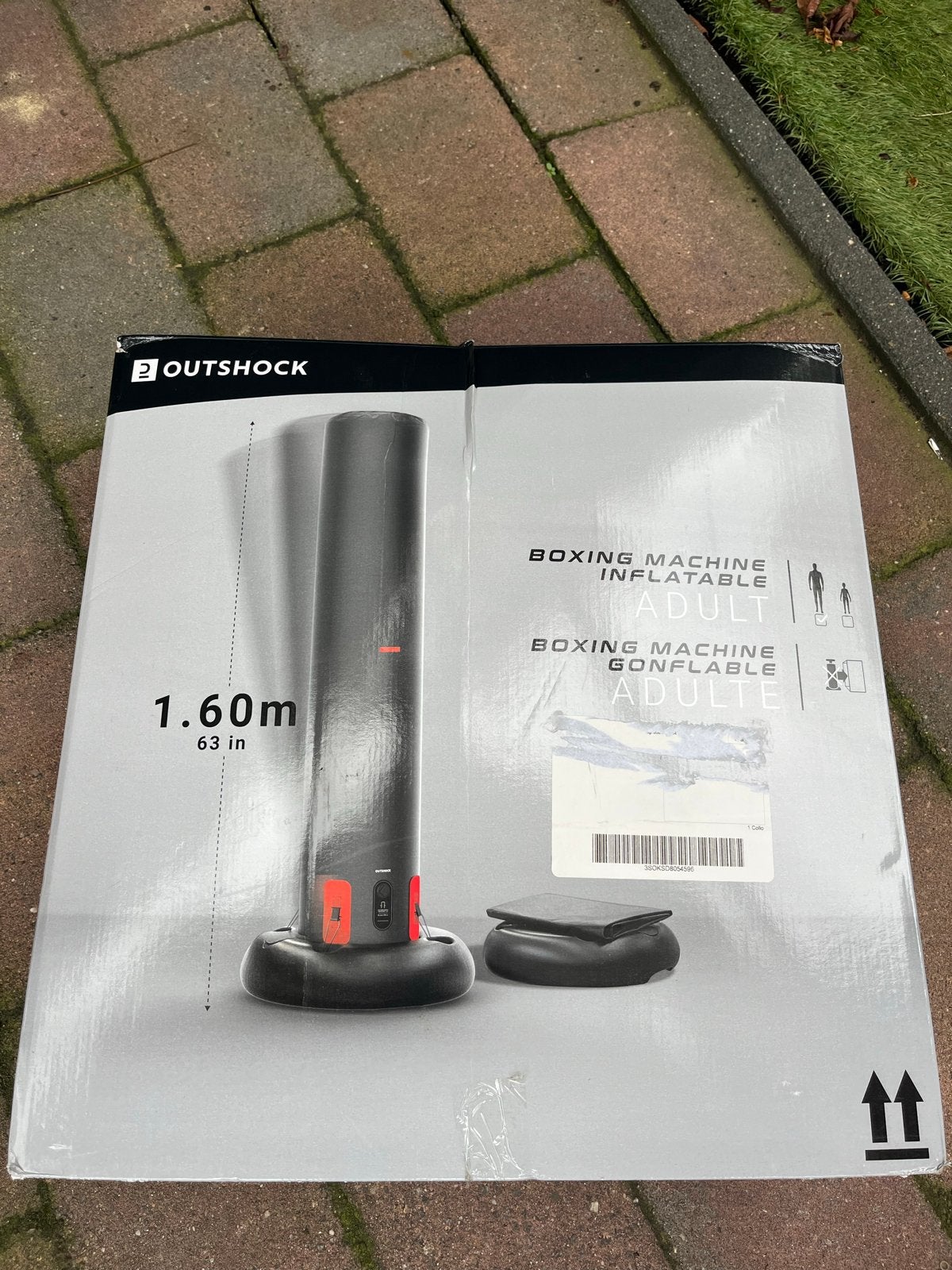 Outshock opblaasbare boks machine 1.60m, Ophalen, Nieuw, Bokszak