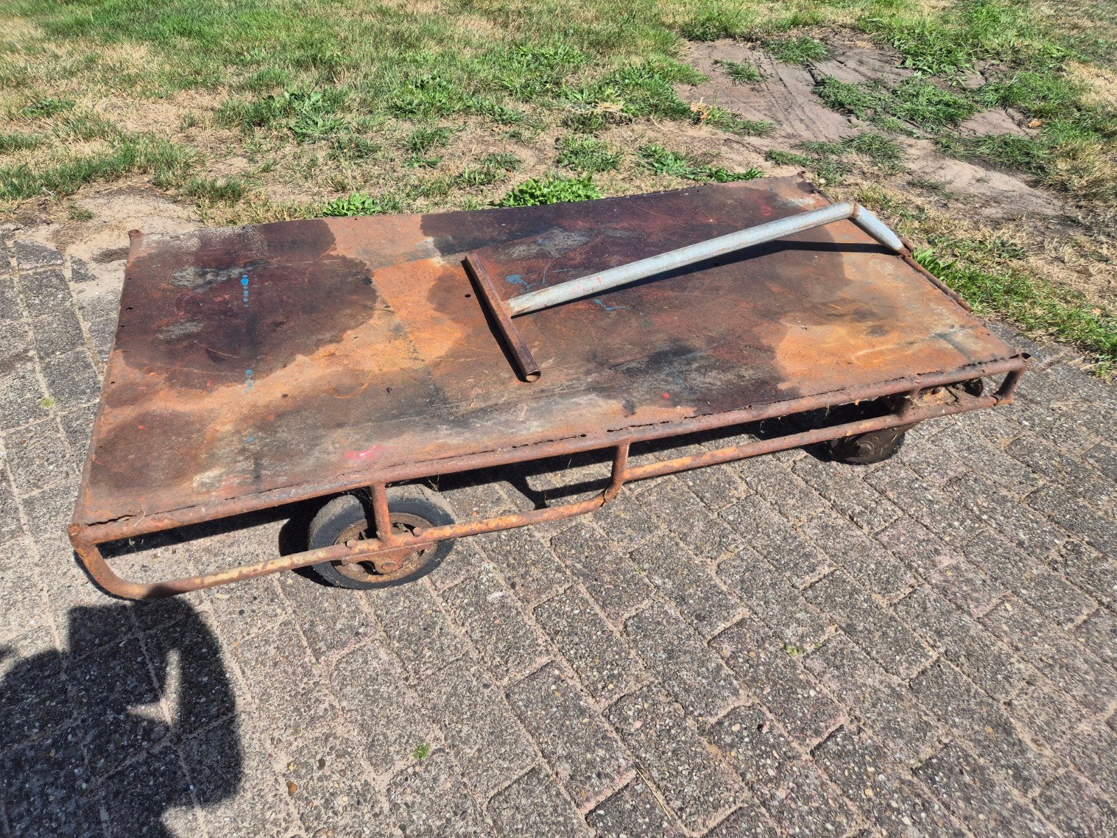 zware transport kar, Doe-het-zelf en Verbouw, Transportwagens, 100 liter of meer, Ophalen, Gebruikt, Transportkar