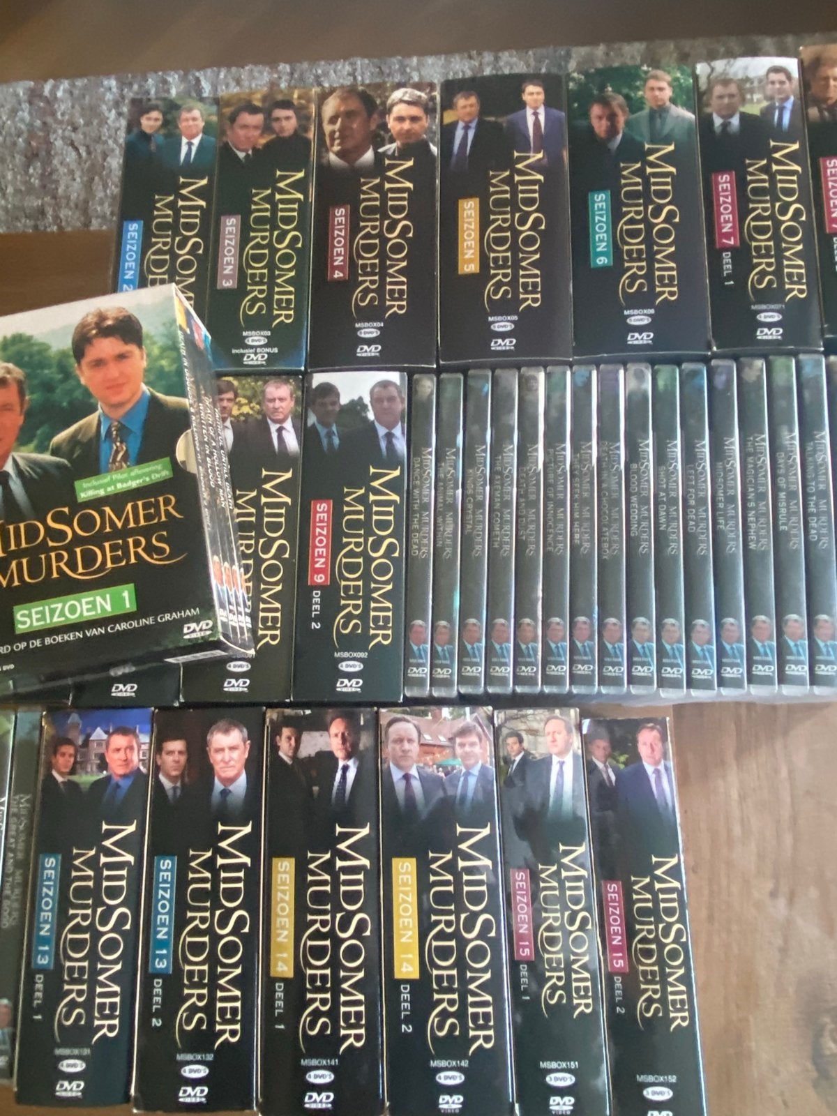 Midsomer Murders DVD Boxset Seizoen 1 tm 15, Vanaf 12 jaar, Ophalen, Zo goed als nieuw, Detective en Krimi
