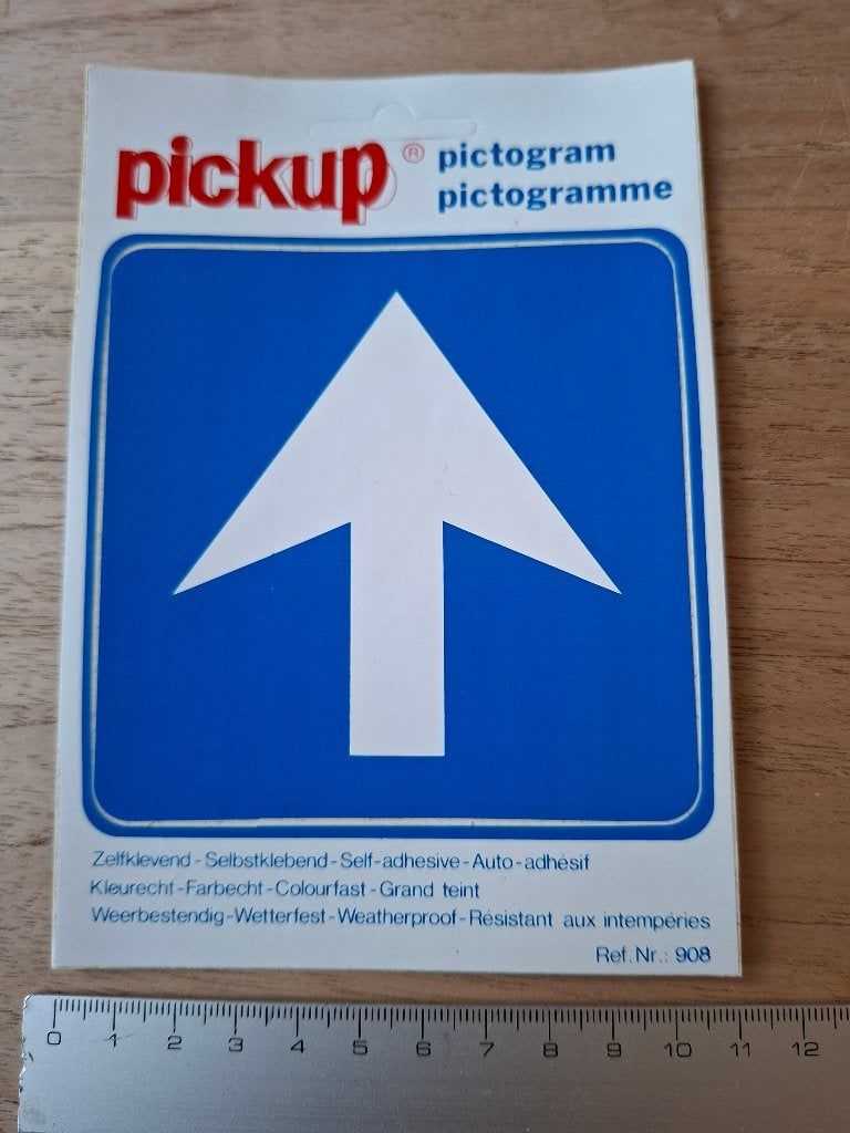 Sticker pick up pictogram, Ophalen, Zo goed als nieuw, Overige typen