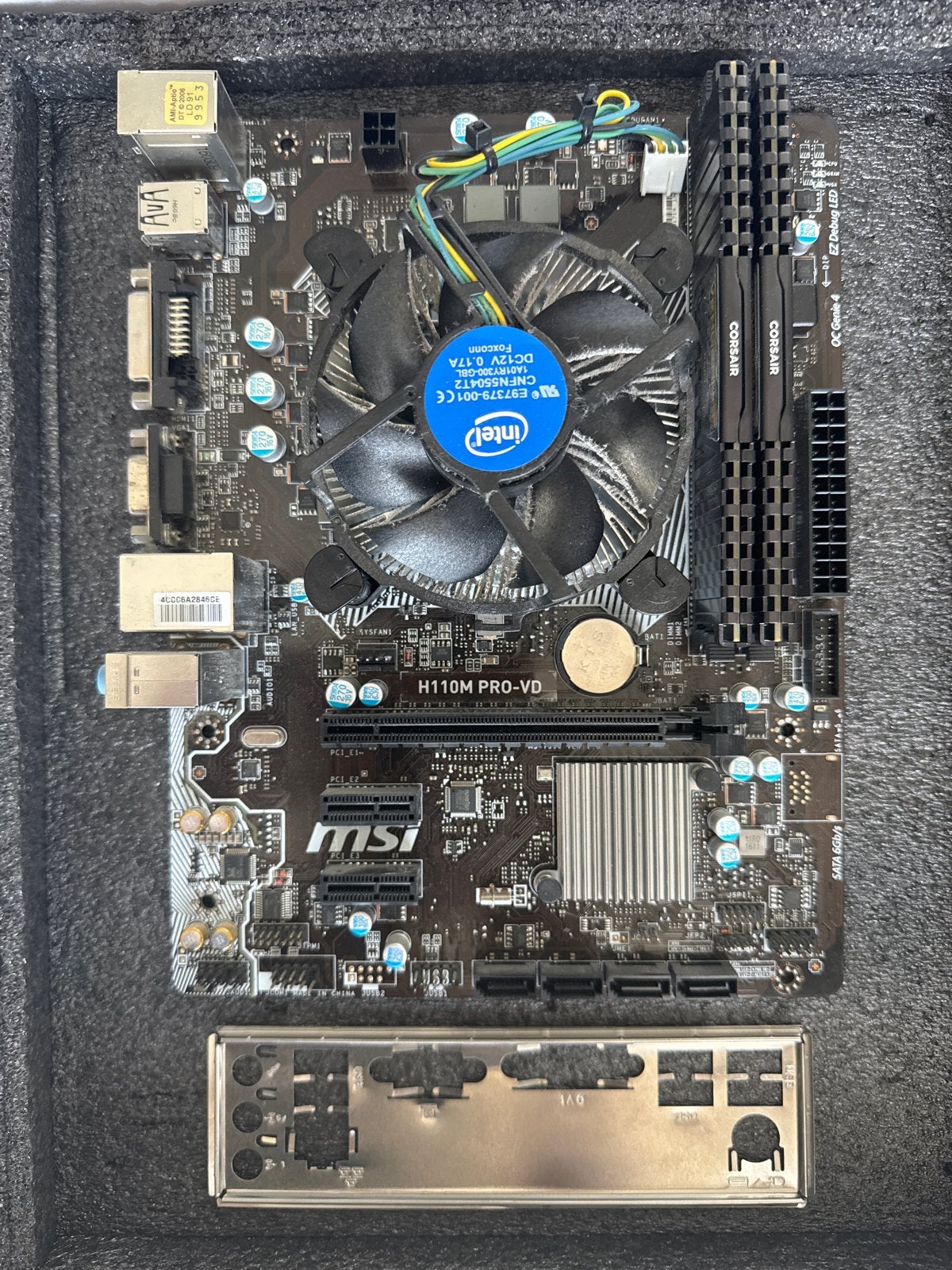 MSI H110M PRO-VD Moederbord met Intel i5-6600 en 2x8GB RAM, Ophalen of Verzenden, Gebruikt, 4-core, 3 tot 4 Ghz