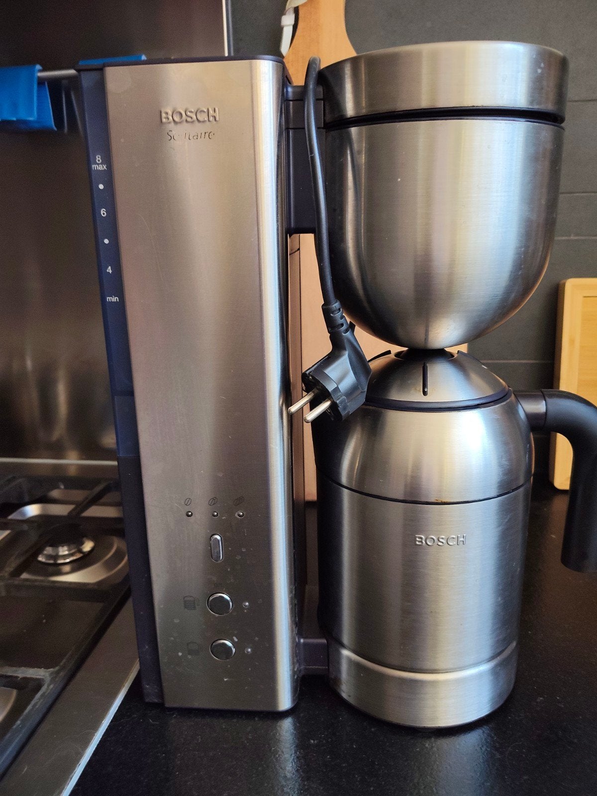 Bosch Solitaire Koffiezetapparaat met Thermoskan, Witgoed en Apparatuur, Koffiezetapparaten, Gebruikt, Gemalen koffie, Koffiemachine