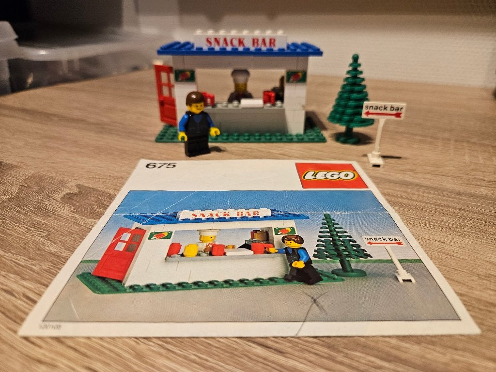 Lego 675 Snack Bar 1979 vintage, City, Lego, Inclusief instructies, Ophalen of Verzenden