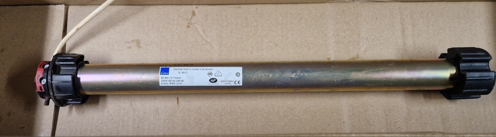 Simu T5 40/12 Rolluikmotor - 40 Nm, 12 Tr/min, Doe-het-zelf en Verbouw, Gebruikt, Overige kleuren, Minder dan 100 cm, Ophalen of Verzenden