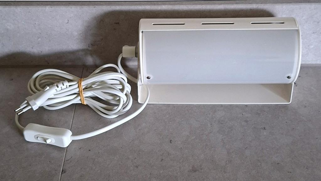 Vintage IKEA SMYG wandlamp / bedlamp (jaren 90) – Wit, Ophalen of Verzenden, Zo goed als nieuw, Metaal