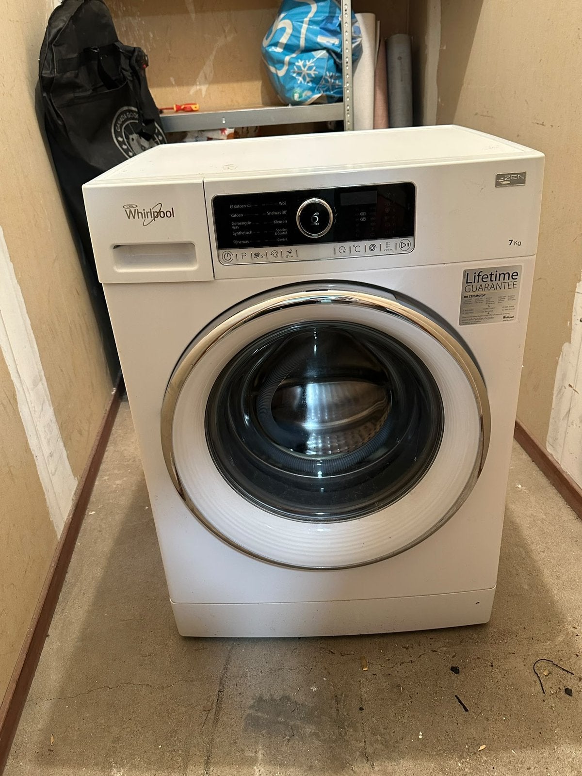 Wasmachine, Witgoed en Apparatuur, Ophalen, Zo goed als nieuw, 1200 tot 1600 toeren, 85 tot 90 cm