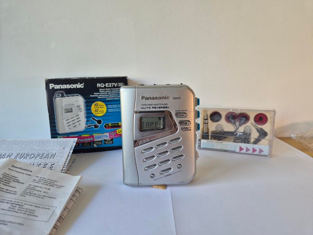 Panasonic RQ-E27V Cassette Radiospeler - Opgeknapt - Perfect, Audio, Tv en Foto, Ophalen of Verzenden, Discman