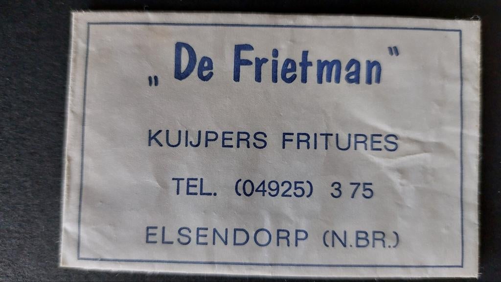 Elsendorp (N.Br.), "De Frietman" Kuijpers fritures, Verzamelen, Suikerzakjes, Verzenden, Nederland