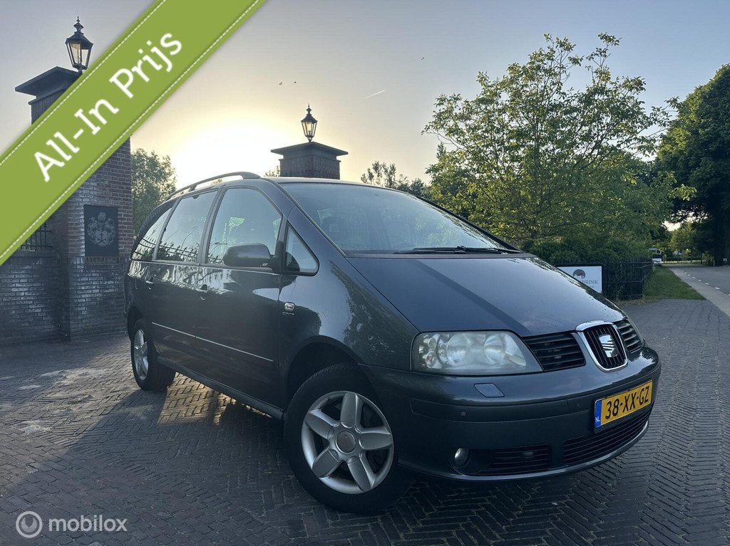 Seat Alhambra 1.8 150pk! 7-personen Airco PDC EXPORT✅, Auto's, Seat, Voorwielaandrijving, Stof, Gebruikt, Zwart