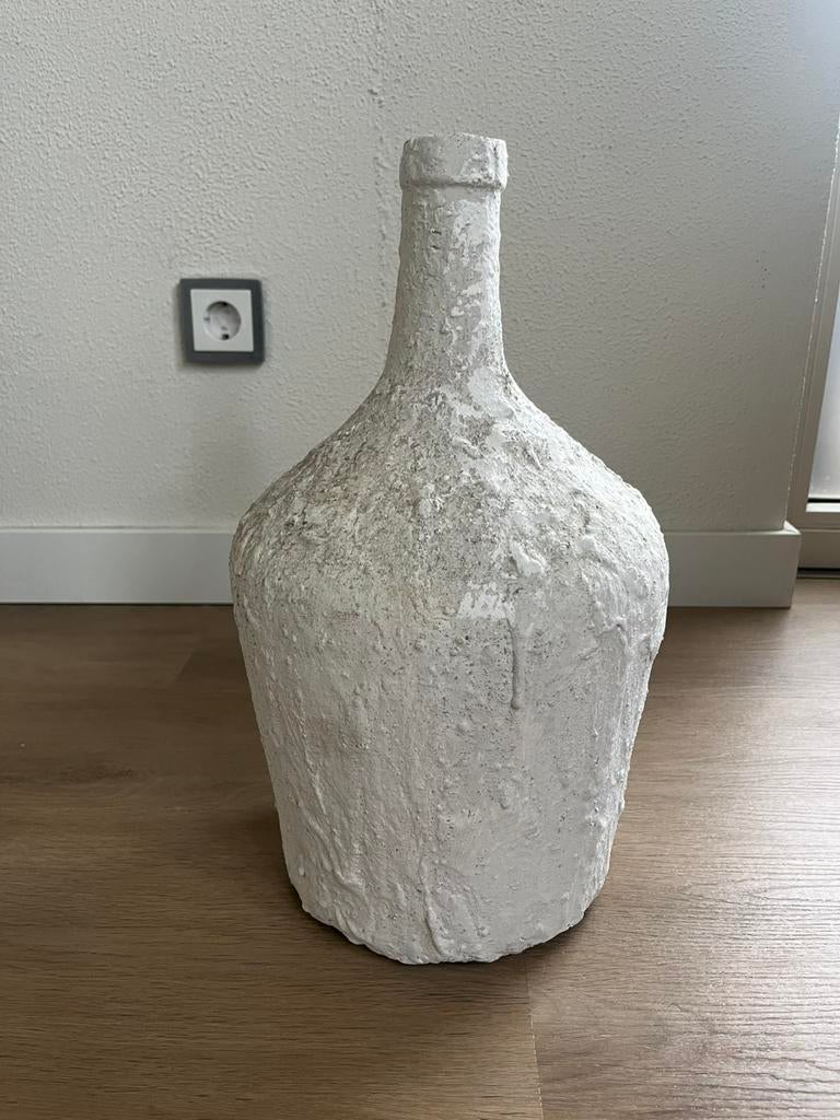 Grote witte kruik vaas, Huis en Inrichting, Woonaccessoires | Vazen, Ophalen, Wit, Aardewerk of Porselein, Zo goed als nieuw