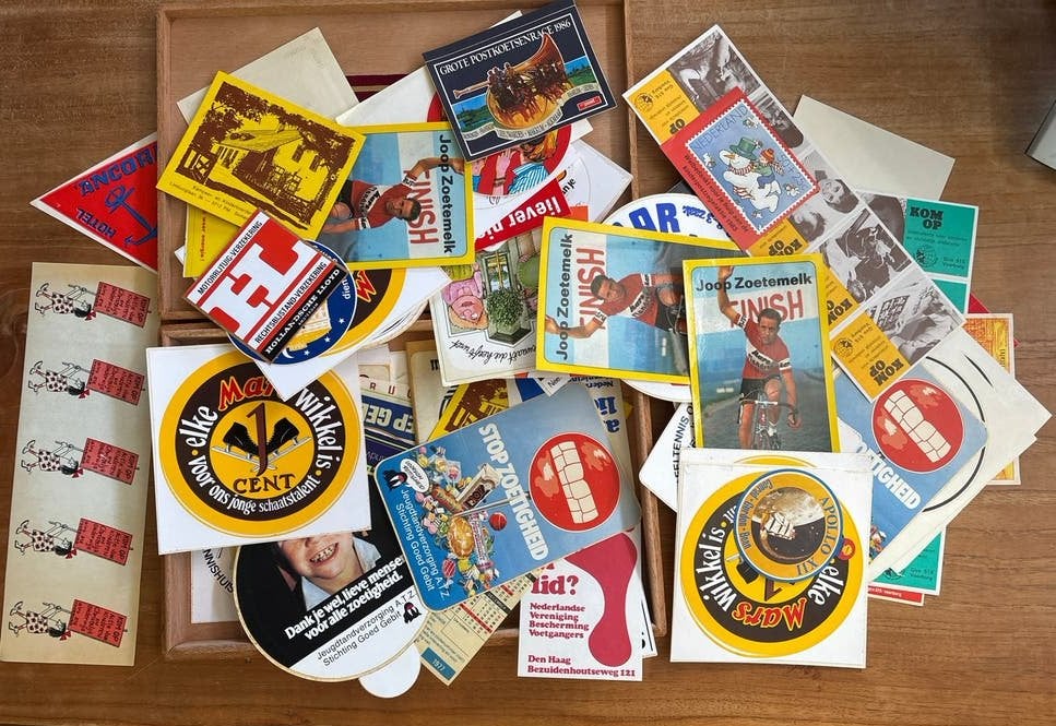 Vintage Stickers - Diverse Collectie, Verzenden, Gebruikt, Sport