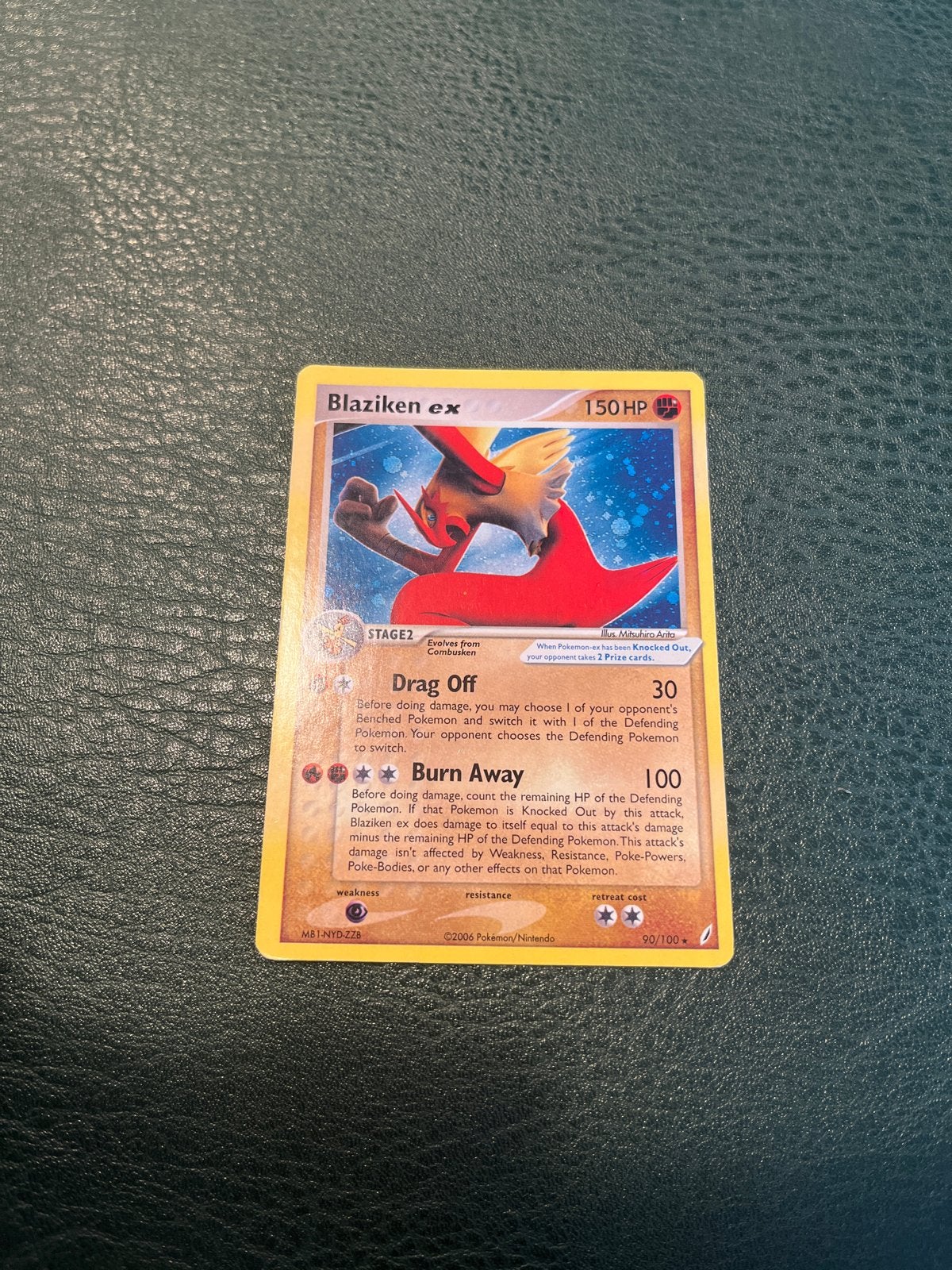 Blaziken ex Pokémon Kaart 90/100 EX Crystal Guardians, Ophalen of Verzenden, Gebruikt, Losse kaart