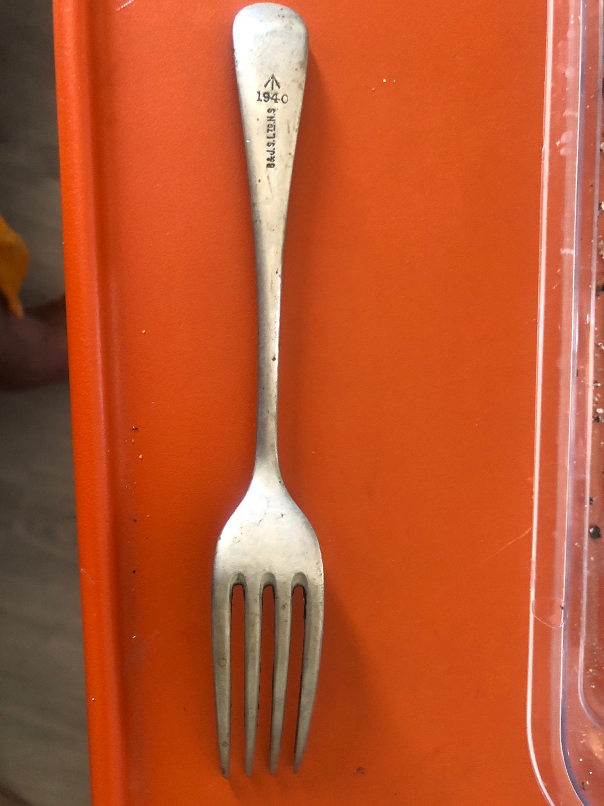 Vintage Vork 1940 - B&S Liens, Antiek en Kunst, Antiek | Bestek, Ophalen of Verzenden