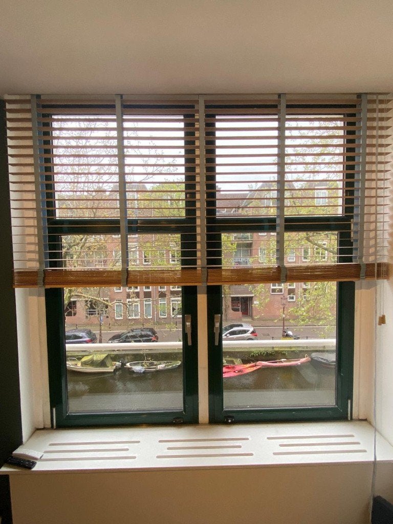 Bamboe jaloezieen, Beige, Zo goed als nieuw, 196 cm, Bamboe