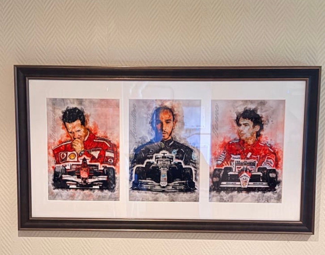 Schilderij F1 Legends: Senna, Schumacher, Hamilton, Ophalen