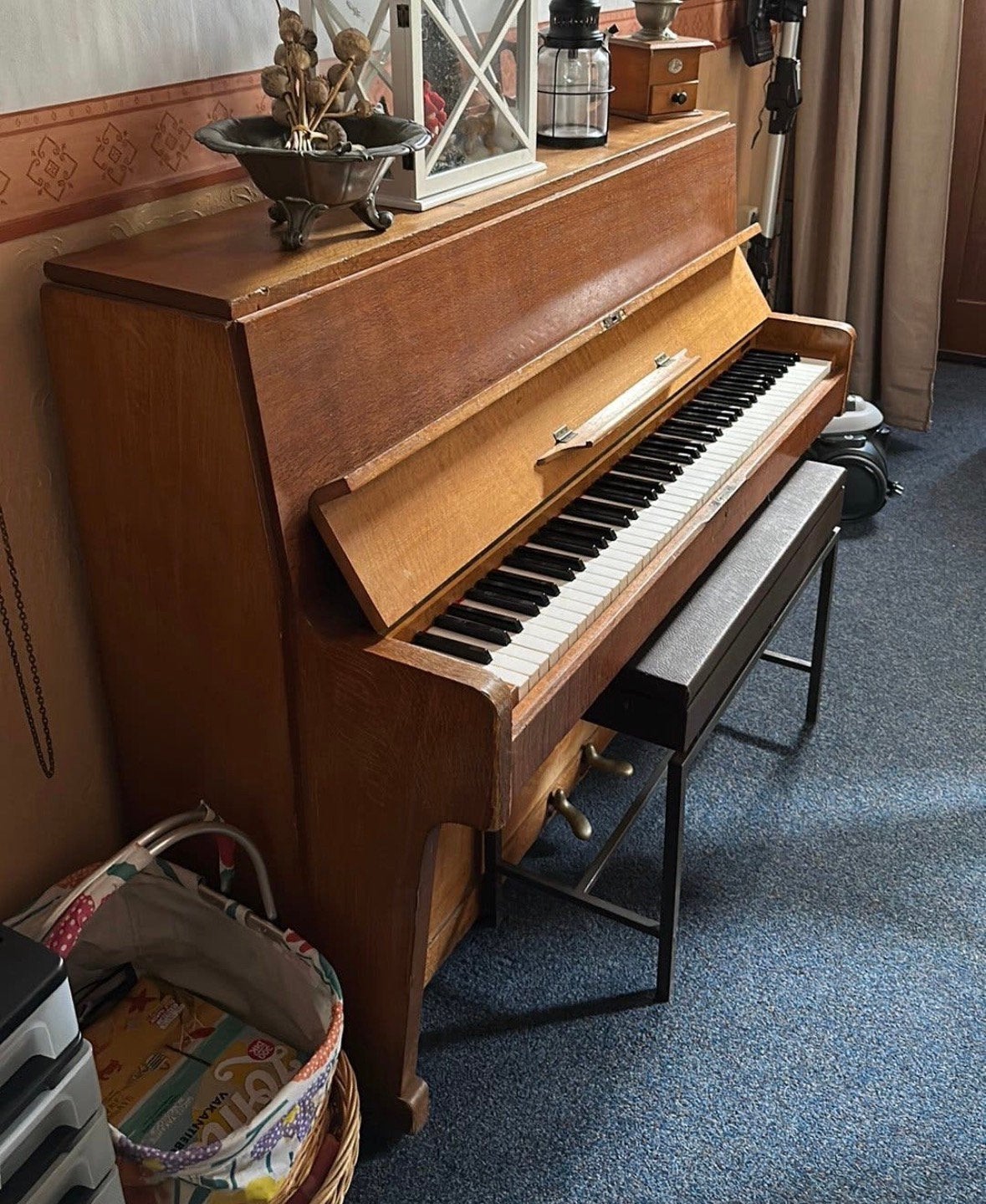 Schreiber piano, Ophalen, Gebruikt, Bruin, Piano