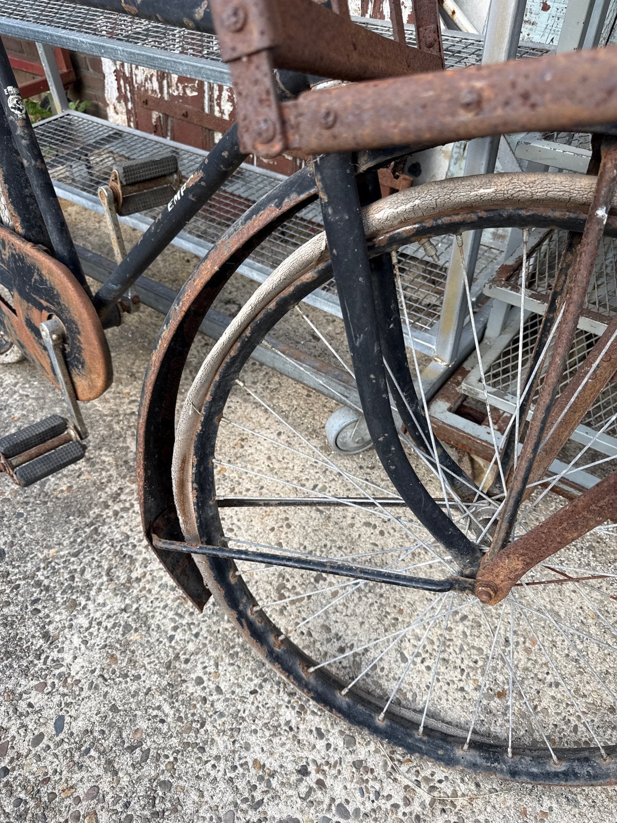 Antieke EMPHO transportfiets - Jaren '50, Fietsen en Brommers, Ophalen, Terugtraprem, Barrel Atelier, Info@barrelatelier.nl