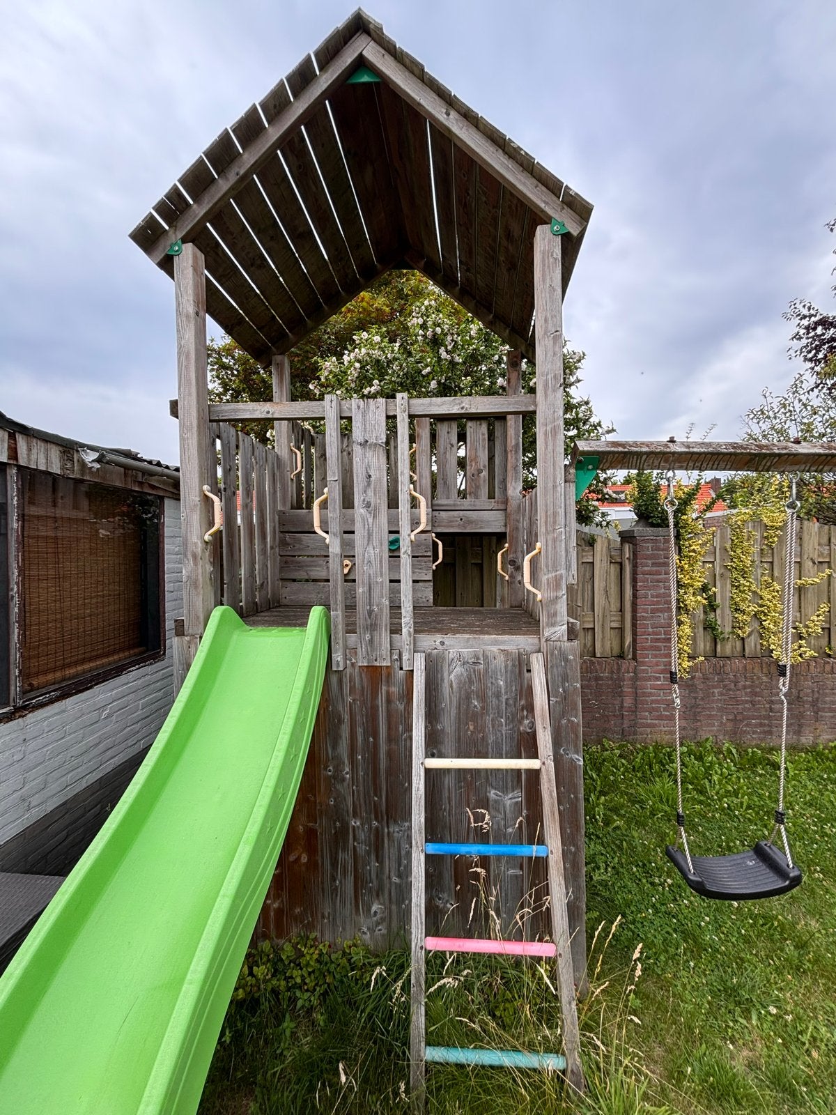 JungleGym speeltoestel met glijbaan en schommel, Ophalen, Gebruikt, Schommel