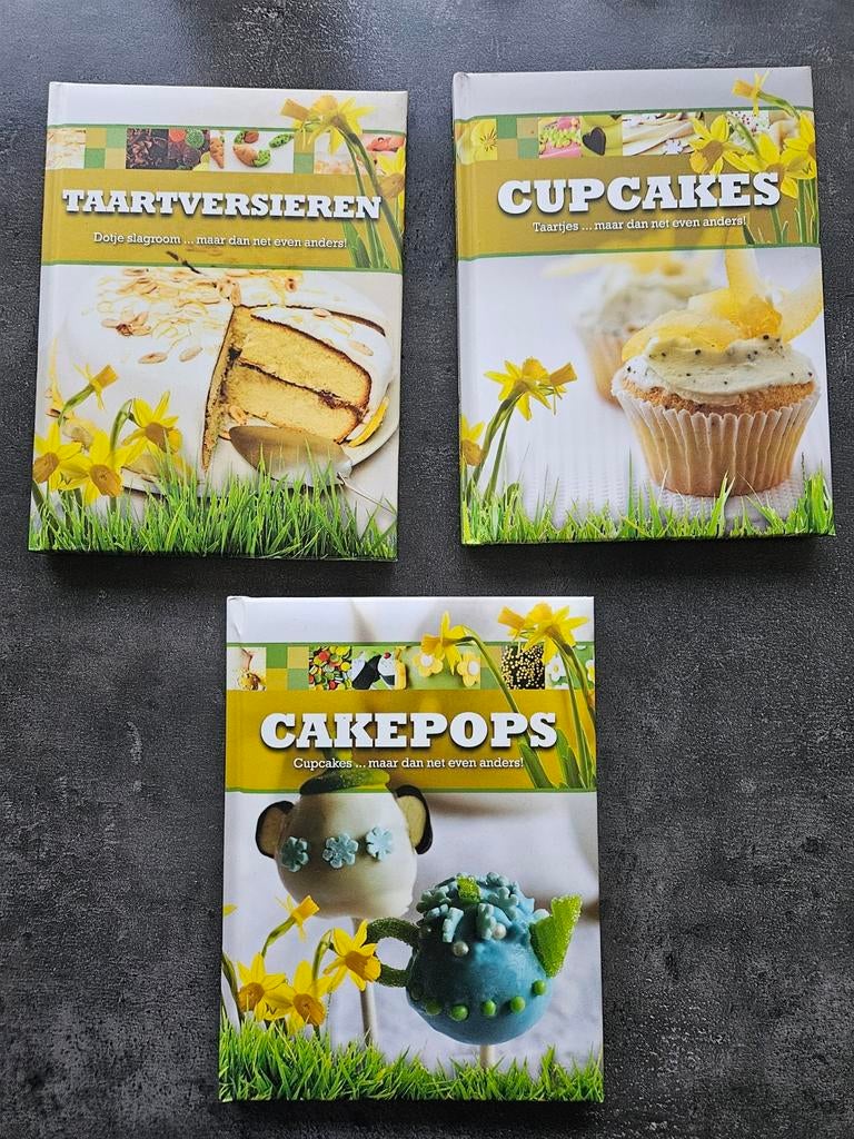 Bakboeken: Taartversieren, Cupcakes, Cakepops, Onbekend, Ophalen of Verzenden, Zo goed als nieuw, Taart, Gebak en Desserts