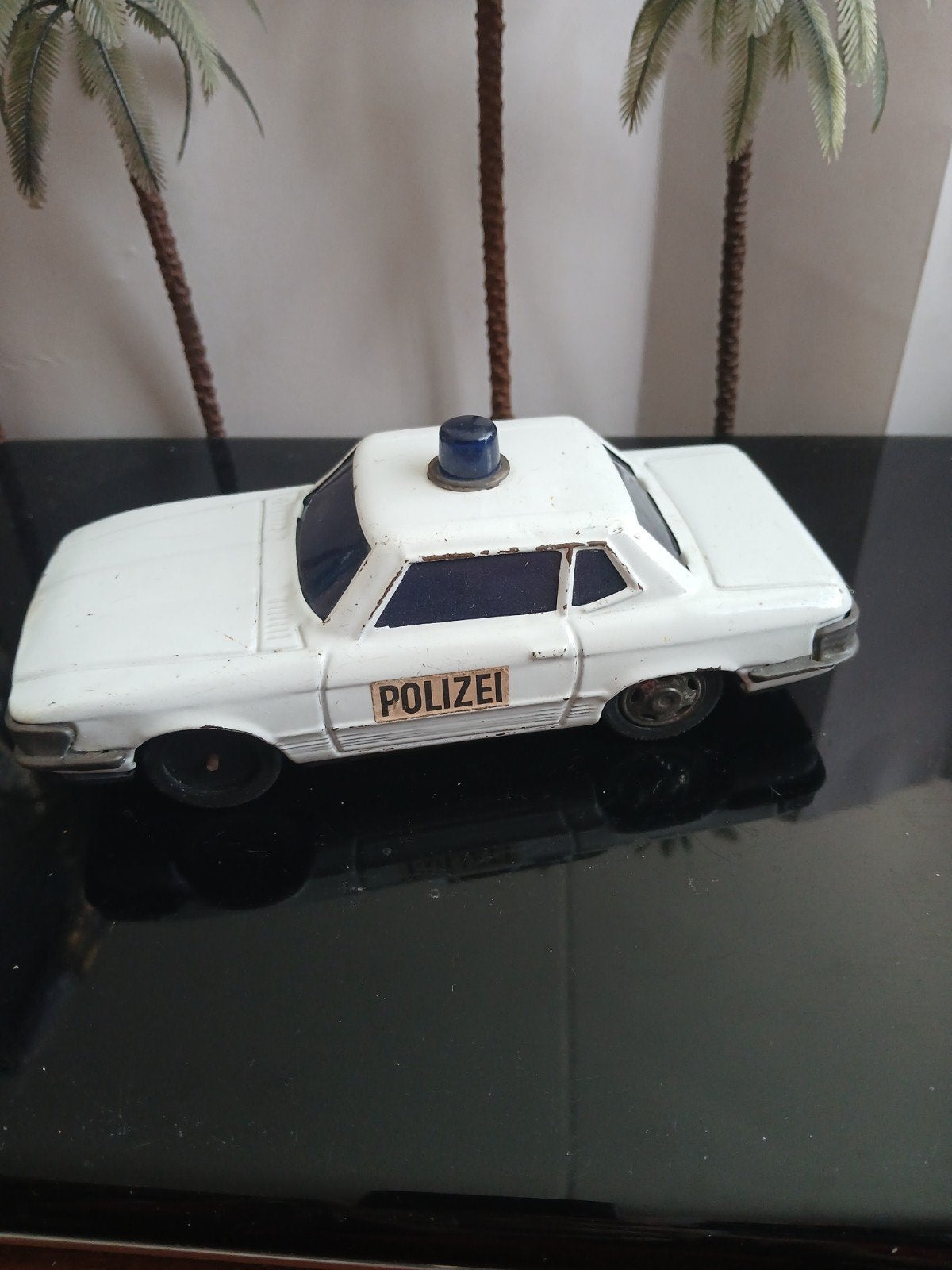 Blikken Mercedes SLC polizei. T.T. Japan, Antiek en Kunst, Antiek | Speelgoed, Ophalen of Verzenden