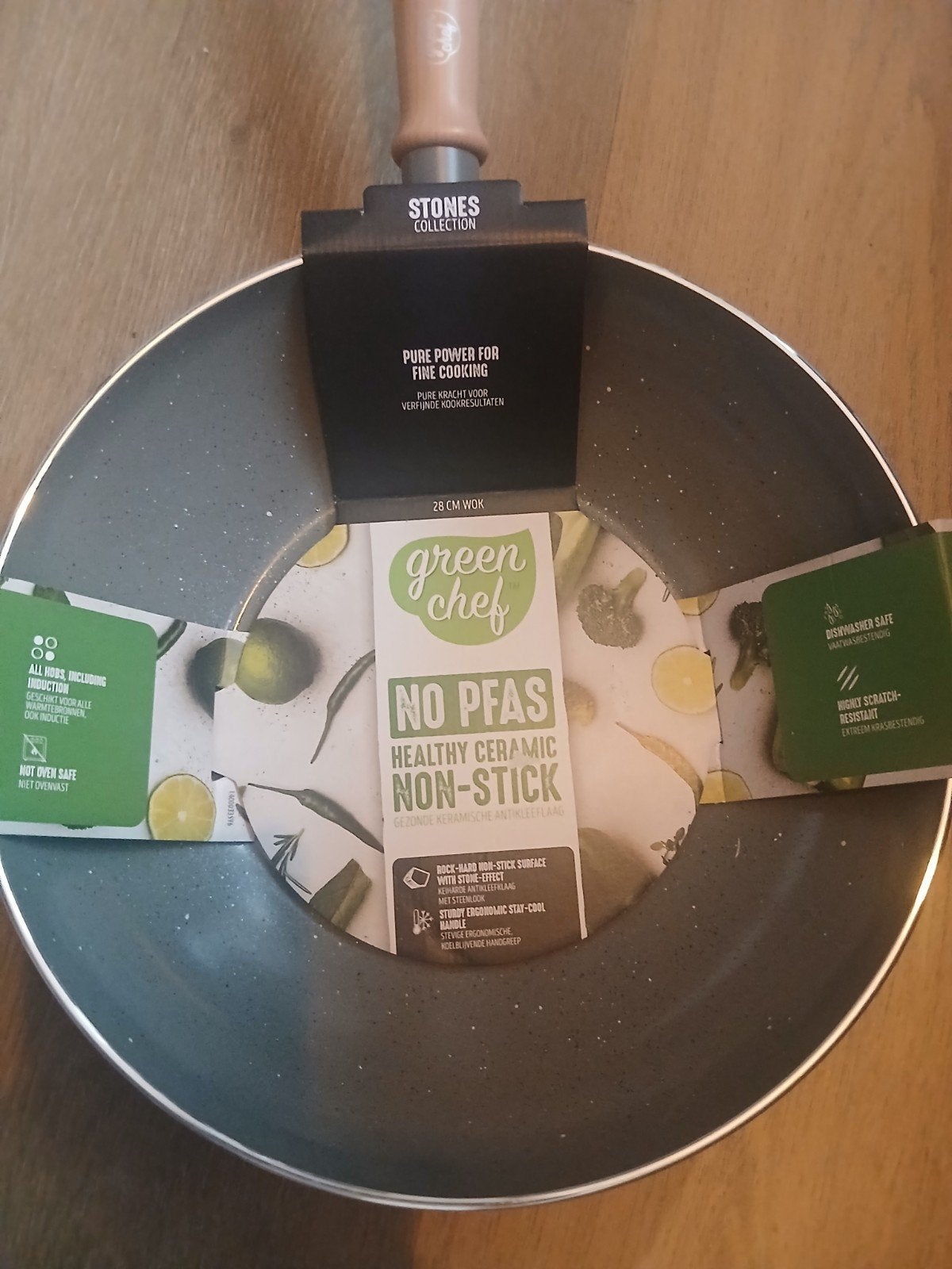 Greenpan wokpan, Huis en Inrichting, Keuken | Potten en Pannen, Ophalen of Verzenden, Nieuw, Wok