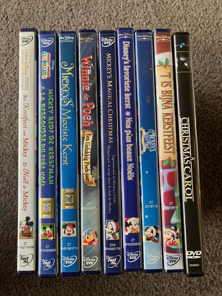 9x kinder kerstfilms, Gebruikt, Tekenfilm, Alle leeftijden, Overige soorten