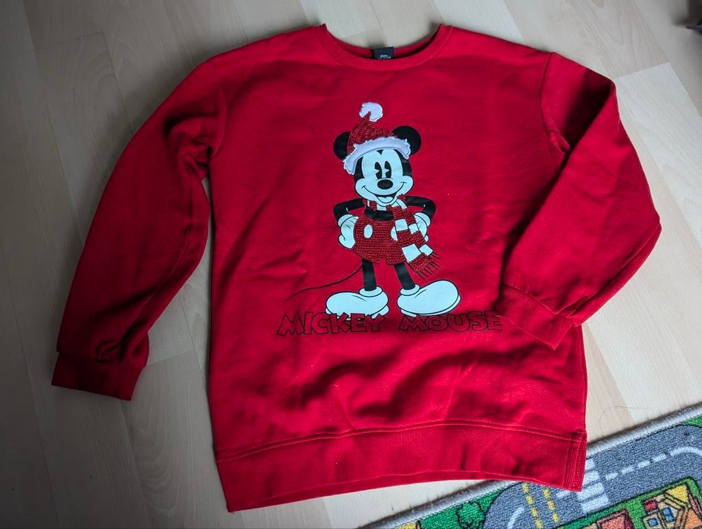 Kerst trui Walt Disney Mickey Mouse. Maat 158. 1 x Gedragen., Ophalen of Verzenden, Nieuw, Meisje, Trui of Vest