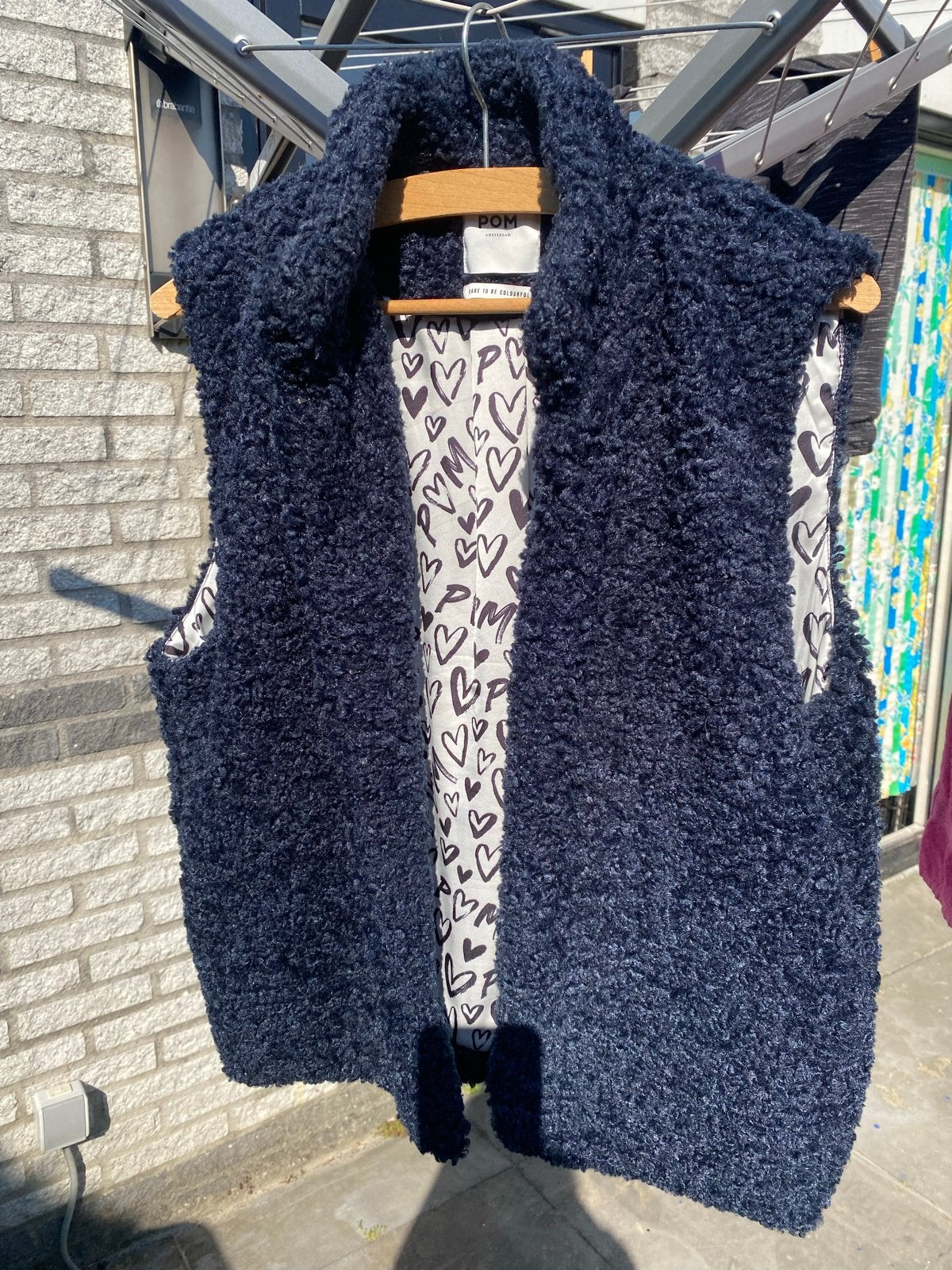 POM Amsterdam teddygilet - Maat 40 (L), Ophalen of Verzenden, Gedragen, Maat 38/40 (M), Blauw