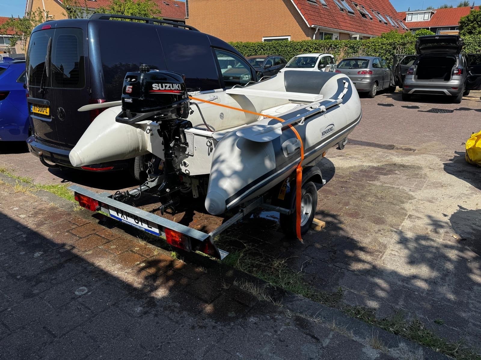 Rib nimarine 280 met Suzuki 6 pk  en trailer bj 2020, Overige materialen, Ophalen, Overige merken, Gebruikt