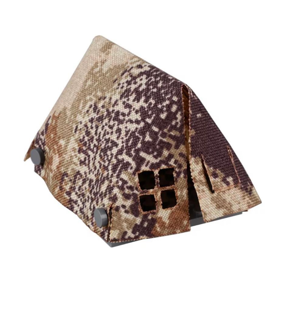 🎁 WW2 Bouwstenen - W98 - Leger tent camouflage bruin 🎁, Kinderen en Baby's, Speelgoed | Bouwstenen, Ophalen of Verzenden, Nieuw