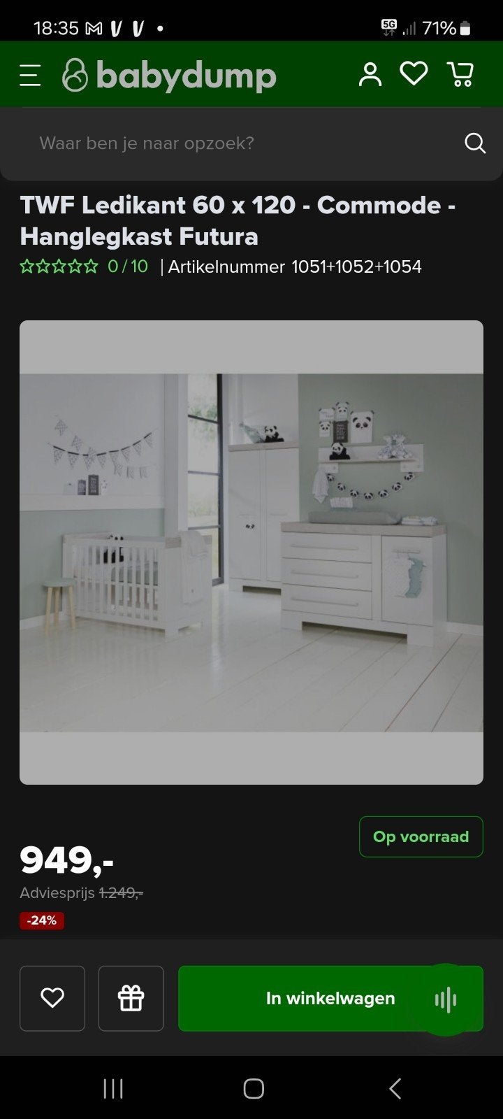 Complete mooie zeer stevige babykamer, Ophalen, Zo goed als nieuw, Jongetje of Meisje