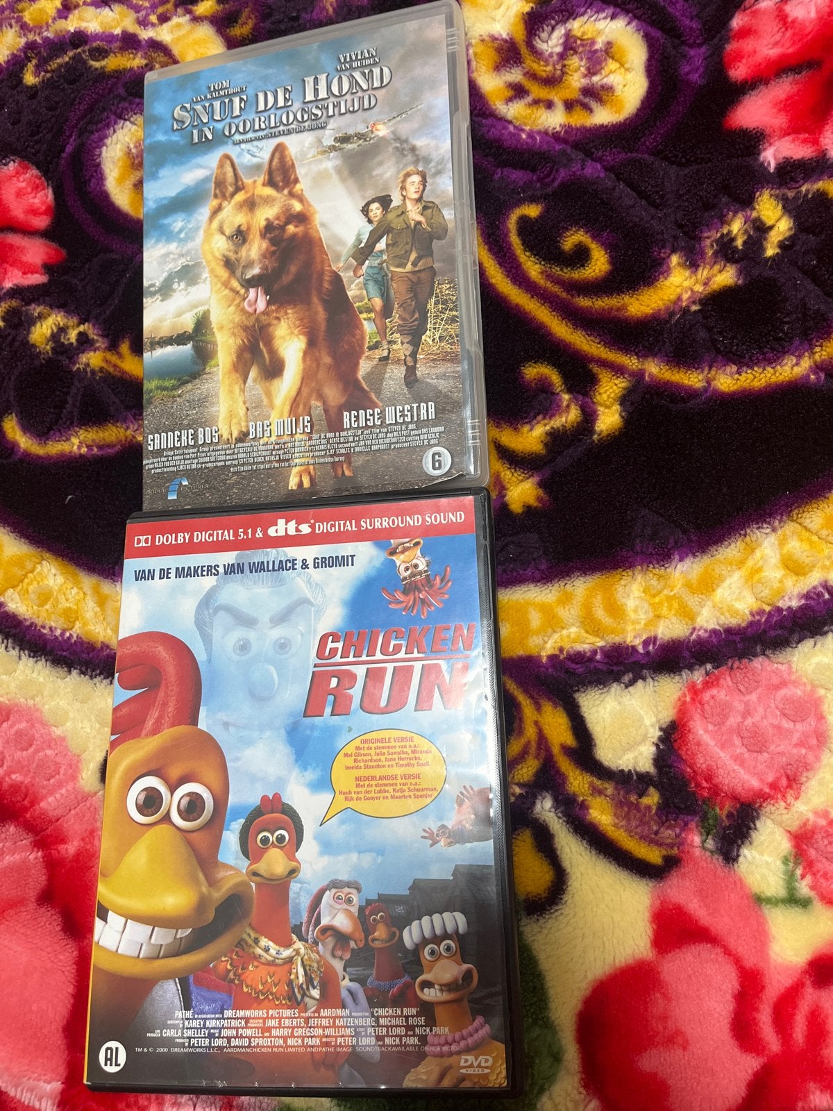 Snuf de Hond in Oorlogstijd & Chicken Run DVD's, Gebruikt, Vanaf 6 jaar, Inclusief doosje, Ophalen of Verzenden