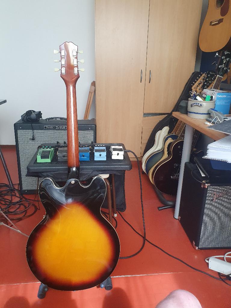 Te koop Epiphone Es-335 vintage sunburst, Muziek en Instrumenten, Ophalen, Zo goed als nieuw, Hollow body, Epiphone
