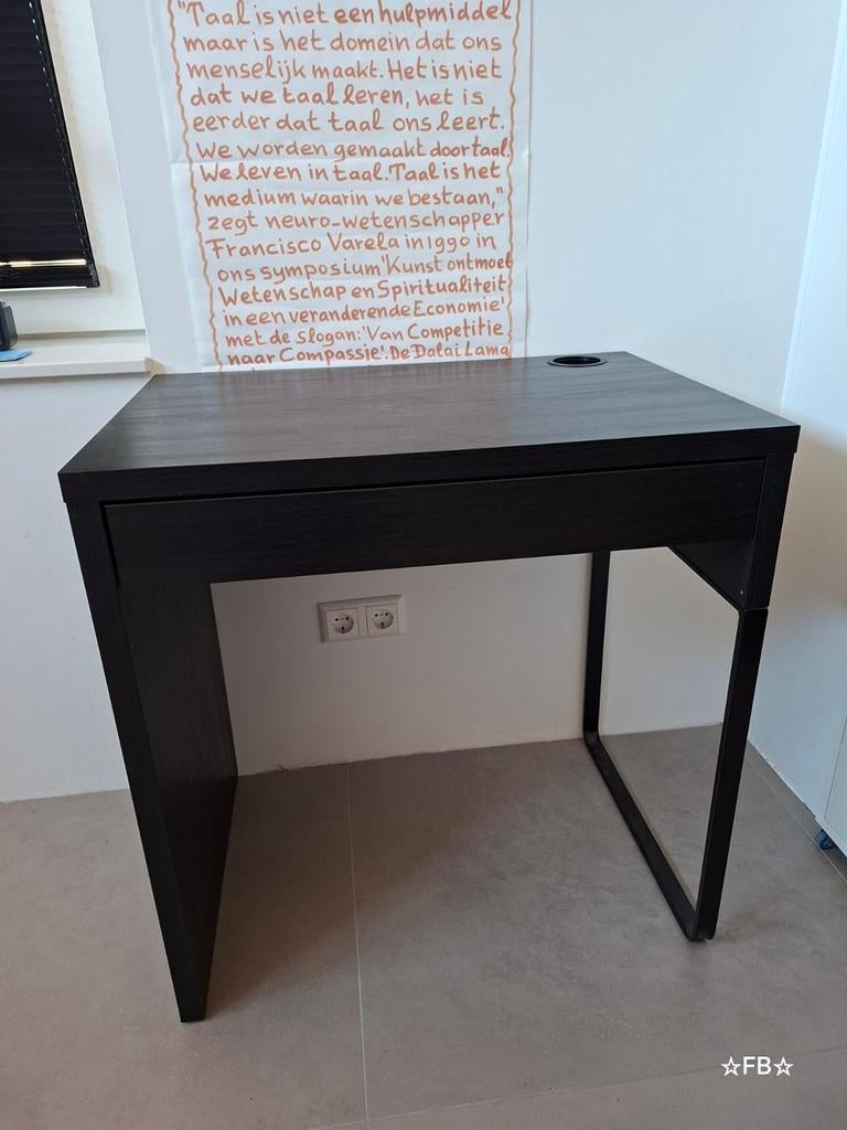 Ikea MICKE bureau, zwartbruin, 73x50 cm, Ophalen, Gebruikt, 50 cm, IKEA