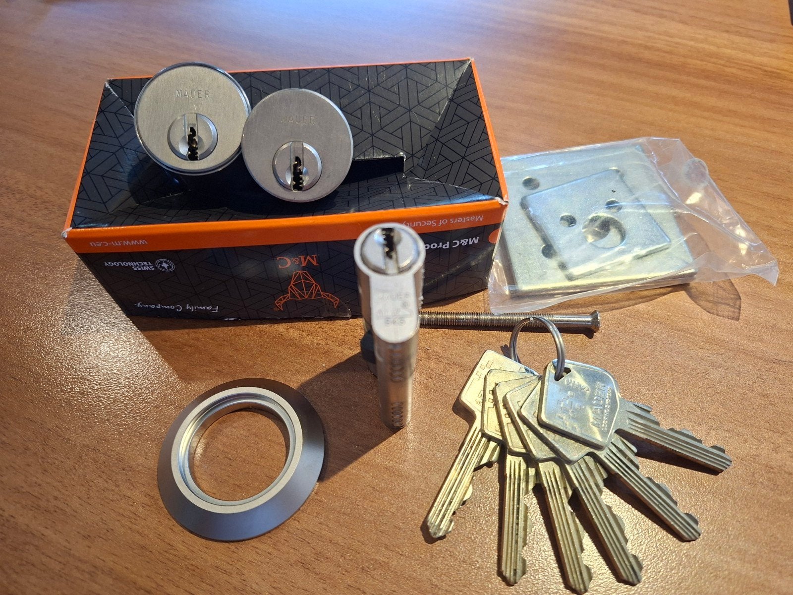 Lips 1754  oplegslot skg3  ombouwset Mauer MLS + 7 sleutels, Ophalen of Verzenden, Zo goed als nieuw, IJzer, Slot
